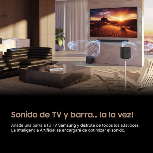 Barra de Sonido Samsung 2026 HW-Q800H Inalámbrico Dolby Atmos con Wi-Fi. 5.1.2 canales con 11 altavoces. Subwoofer inalámbrico Negro