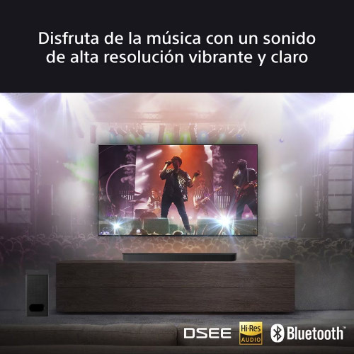 Barra de sonido Sony BRAVIA Theatre Bar 6, 3.1.2 canales, subwoofer inalámbrico, sonido cinematográfico Dolby Atmos y DTS:X, IA Voice Zoom3 Negro