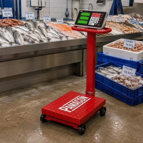 bascula industrial con plataforma Pamacon 500 kgs