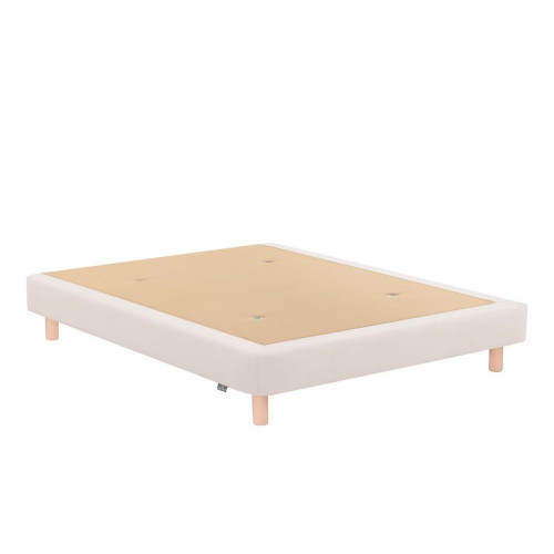 Base tapizada en polipiel Classic Sonpura Piedra