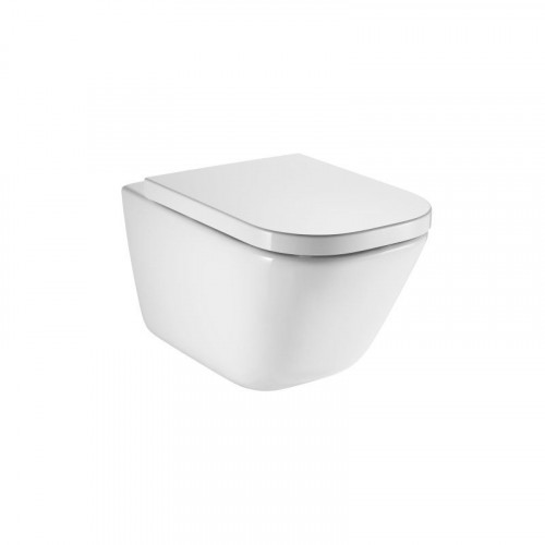 Bastidor ROCA DUPLO pack cisterna empotrada y pulsador PL1 bl br con inodoro suspendido ROCA THE GAP con sistema rimless