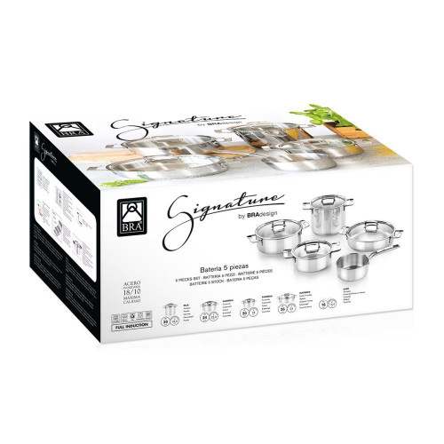 Batería de cocina 5 piezas Signature Bra Acero