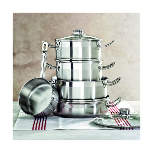 Batería de cocina de 5 piezas Profesional Bra Acero