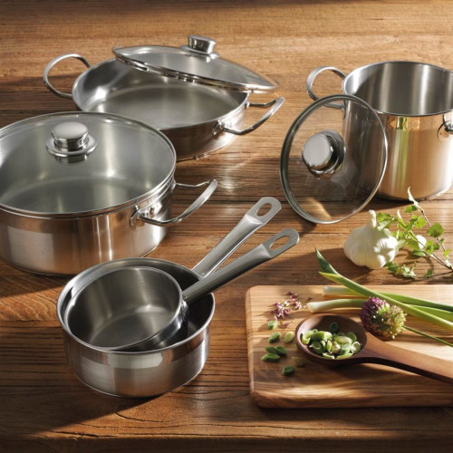 Batería de cocina de 5 piezas Profesional Bra Acero