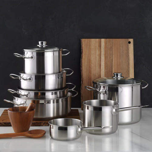 Batería de cocina de 5 piezas Profesional Bra Acero