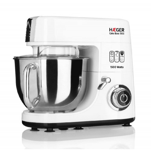Batidora amasadora profesional Haeger Cake Boss 1500W 6 Litros Blanco