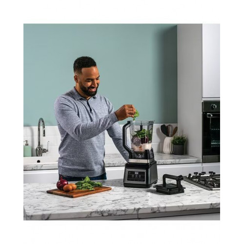 Batidora de vaso Ninja BN750EU 2 en 1 con Auto IQ Negro / Plateado