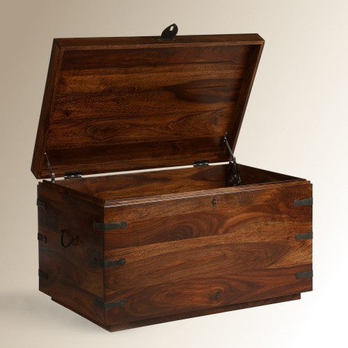 Baúl de madera de palisandro Bombay EuroVolter Nogal oscuro