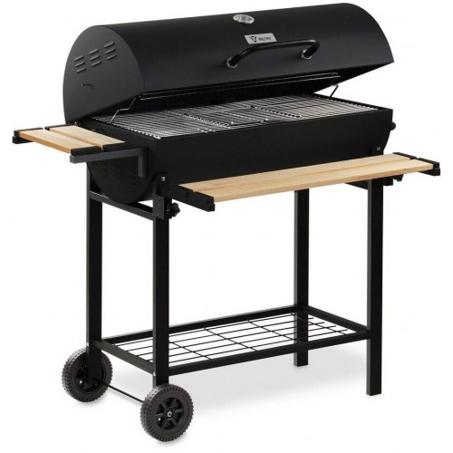 BBQ-Toro Carro Barbacoa de Carbón Ø80cm con Tapa & Termómetro (BBQ13)