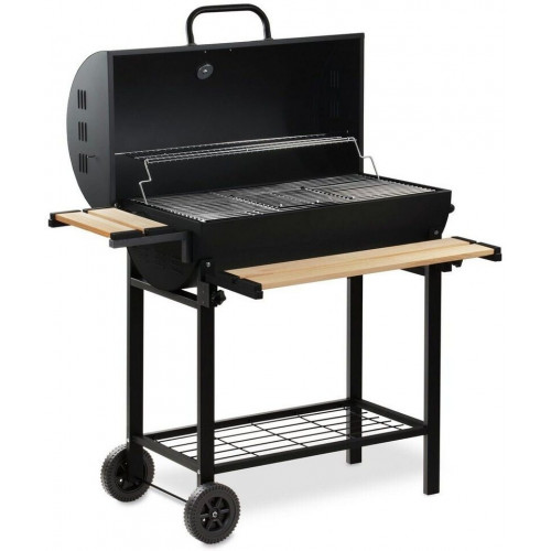 BBQ-Toro Carro Barbacoa de Carbón Ø80cm con Tapa & Termómetro (BBQ13)