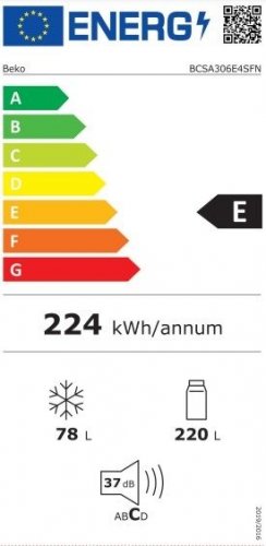 BEKO BCSA-306-E-4-SFN Blanco - Frigorífico Combi Cíclico