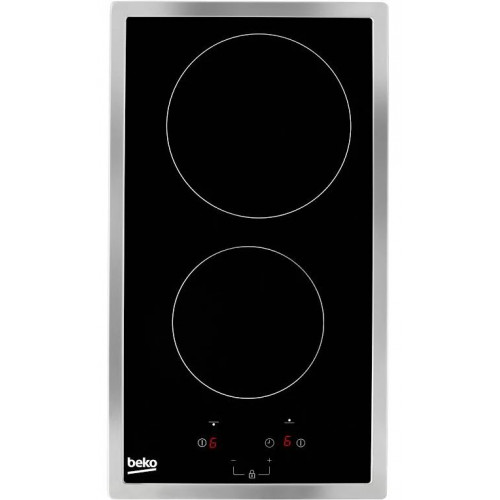 Beko HDMC32400TX hobs Acero inoxidable Integrado 30 cm Cerámico 2 zona