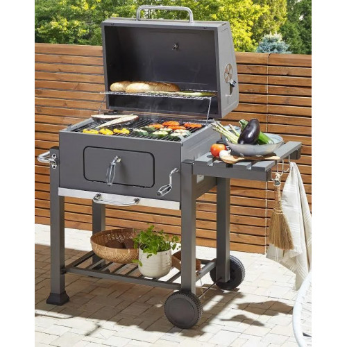 Beliani Barbacoa de carbón gris Pavlof