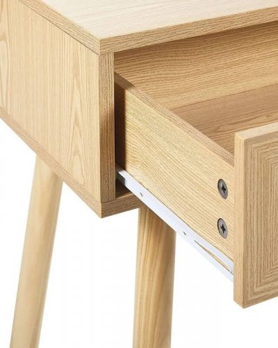Beliani Consola de madera clara 88 x 40 cm Odell
