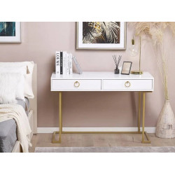 Beliani Consola de metal dorado Westport