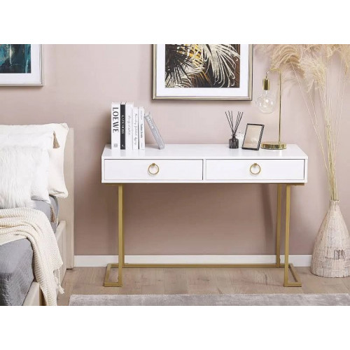 Beliani Consola de metal dorado Westport