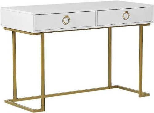 Beliani Consola de metal dorado Westport