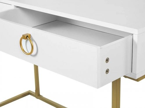 Beliani Consola de metal dorado Westport