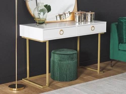 Beliani Consola de metal dorado Westport
