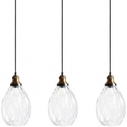 Beliani Lámpara colgante coosa Vidrio Transparente