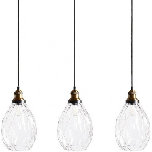 Beliani Lámpara colgante coosa Vidrio Transparente