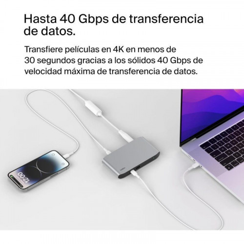 Belkin INC013VFSGY Hub 5 en 1 Thunderbolt 4 Gris