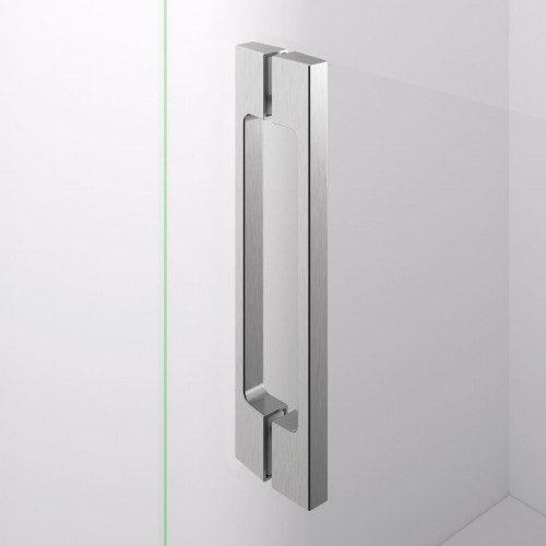 BELLOBATH - Mampara de Ducha Angular 1 Corredera + 2 fijos - Vidrio Antical - Plata - Ancho Adaptable 115-120x77-80 - Puerta Izquierda