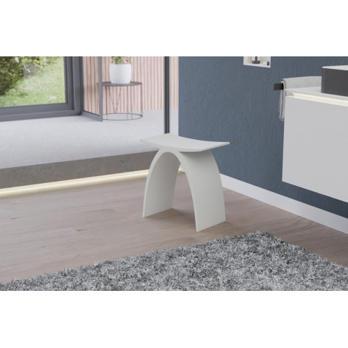 BERNSTEIN - Taburete de ducha Asiento de baño antideslizante, silla de baño mineral fundido impermeable - 43x23,5cm - PB4001