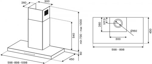Bertazzoni Kt90P1Xv Master Campana de pared cm. 90