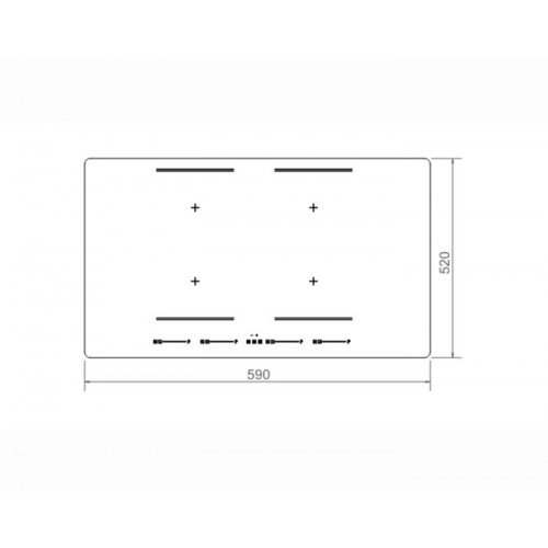 Bertazzoni p905i2m30nvs Modern Placa de inducción de 90 cm