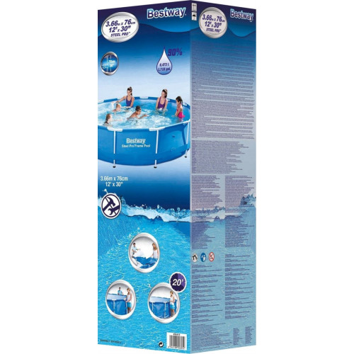 Bestway Steel Pro Piscina con filtro 366 x 76 cm