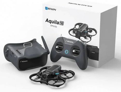 Betafpv Betafpv Aquila16 RTF 86mm 1S Whoop Dron FPV de Carreras ELRS 2.4G con Gafas FPV y Controlador de Radio para Principiant