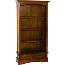 Biblioteca con 3 estanterías y 2 cajones madera de mindi