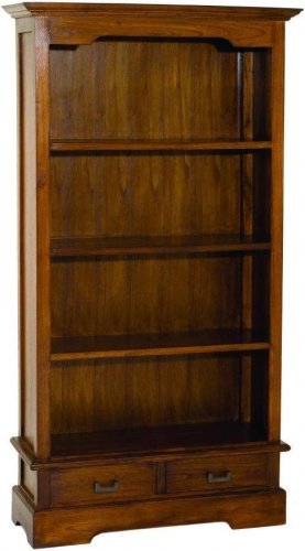 Biblioteca con 3 estanterías y 2 cajones madera de mindi