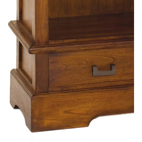 Biblioteca con 3 estanterías y 2 cajones madera de mindi