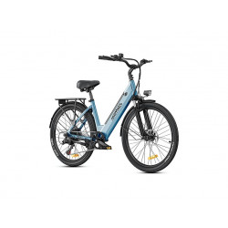 Bicicleta de ciudad - HILLMILES Milecity, Bicicleta eléctrica, 250 w, Blue