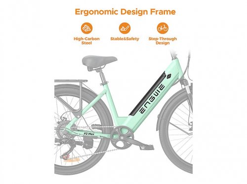 Bicicleta de ciudad - HILLMILES Milecity, Bicicleta eléctrica, 250 w, Blue