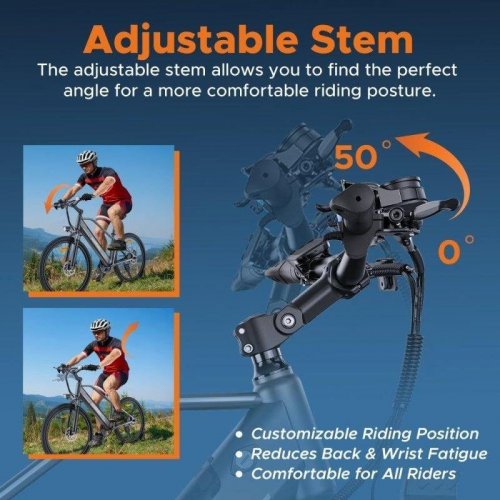 Bicicleta Eléctrica HillMiles MileTrail 1 250W 36V 13Ah 26