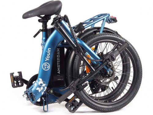 Bicicleta Eléctrica YOUIN  Amsterdam (Autonomía: 45 Km - Azul)