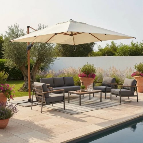 Bizzotto decentred Sombrilla Orion 3x4 nat/beige 795682