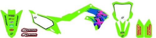 Blackbird Racing Kit de Gráficos Retro Kawasaki Kxf 2425aa