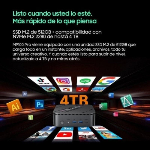 Blackview MP100 Pro Mini PC Intel Core i3-1215U 16GB 512GB SSD Wi-Fi 6 Windows 11 Pro