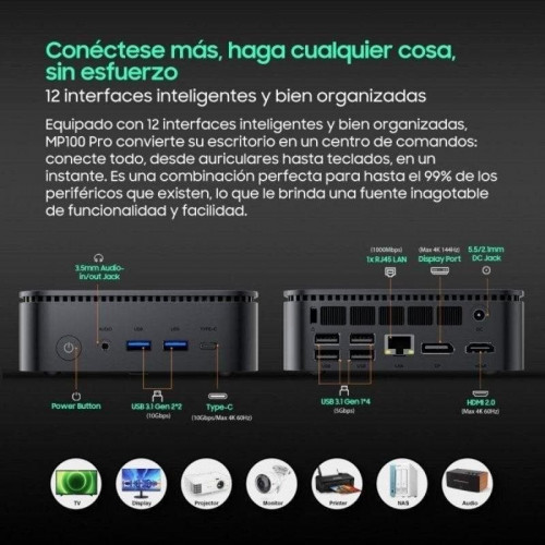 Blackview MP100 Pro Mini PC Intel Core i3-1215U 16GB 512GB SSD Wi-Fi 6 Windows 11 Pro