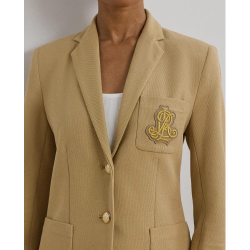 Blazer de mujer con logo de la marca Beige