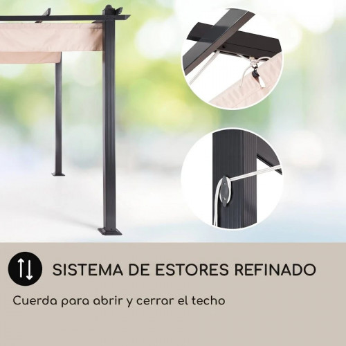Blumfeldt Pantheon Pérgola Colgadizo Aluminio Toldo Poliéster