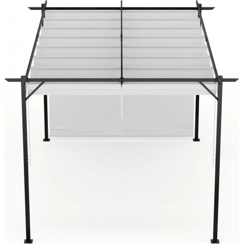Blumfeldt Pantheon Robust Pérgola Persianas laterales de acero con recubrimiento de polvo resistente a la intemperie
