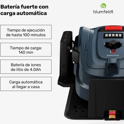 Blumfeldt Robot cortacésped GrassConnect Mantenimiento del Césped hasta 1.000 m²