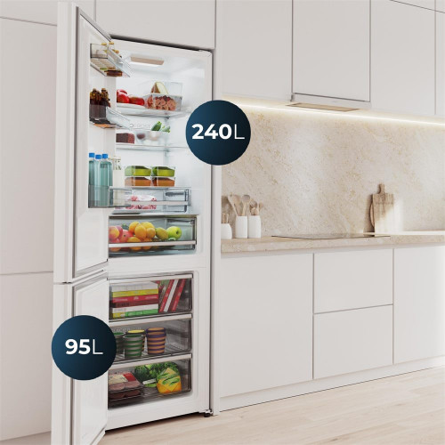 Bolero CoolMarket Combi 335 White Glass E