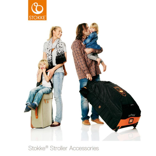 Bolsa de Viaje Stokke ® PramPack negro/naranja Negro / Naranja