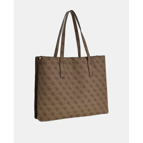 Bolso de hombro con cierre cremallera Beige